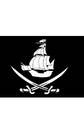 Piratenflagge mit Schiff