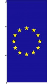 EU Auslegerfahne mit Karabinerkonfektion