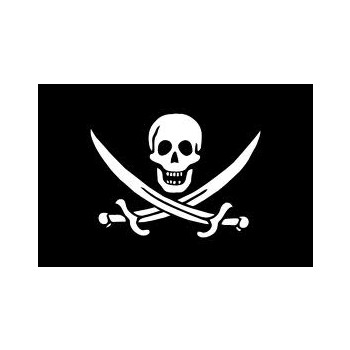 Piratenflagge mit Schwert